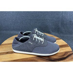 Olukai Gray White Nohea Moku Mesh Slip On Sneaker Shoes Sz 9.5 Women